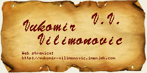 Vukomir Vilimonović vizit kartica